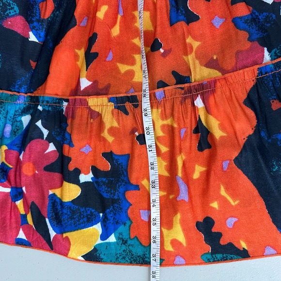 Love Highlight Exaggerated Puff Sleeve Mini Dress XL Multicolor Tiered - Picture 8 of 10